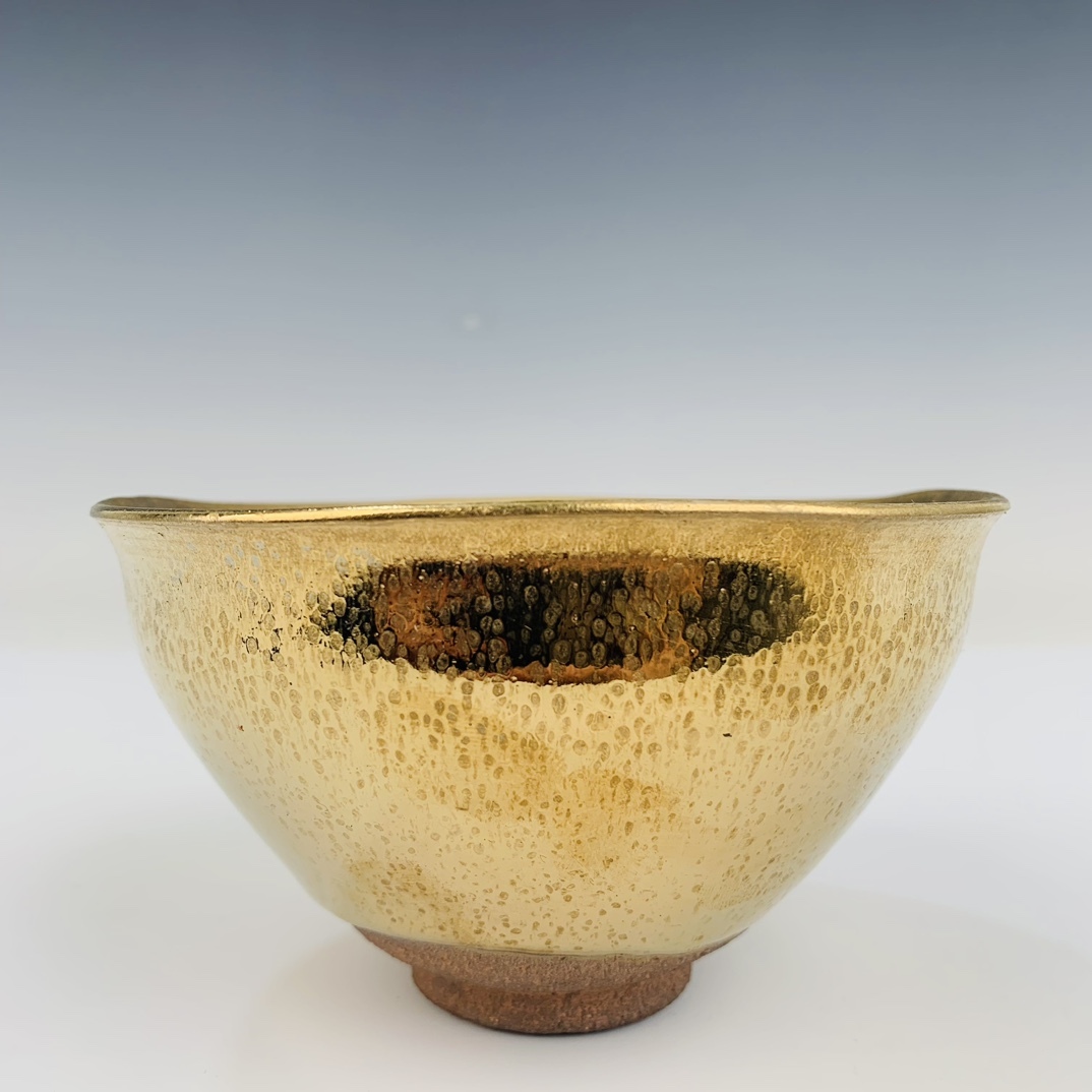 宋 古陶磁器 建窯 黄金盞 油滴盞 供御 盃 建盞 茶盞 酒碗 茶碗 陶芸 時代物 東洋彫刻 旧家蔵出し 唐物 中国古玩 古美術品拍卖