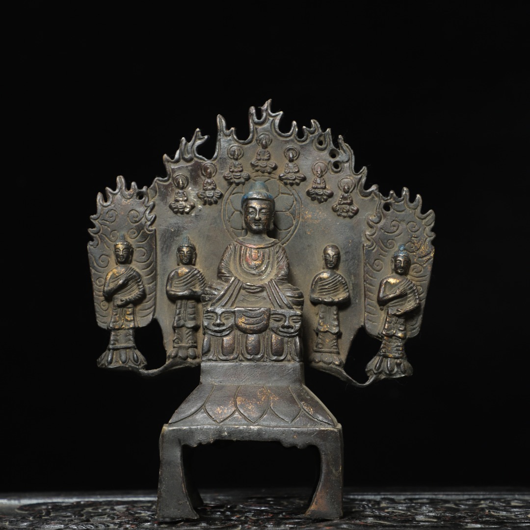 精品収蔵 古銅拓金 北魏仏 仏像 造像 佛 仏教 宗教密教 招財 鎮宅 家蔵珍品 時代物 古董品 骨董 旧家蔵出し 唐物 中国古玩 古美術品拍卖