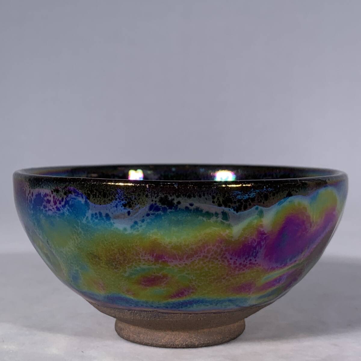 宋代風 古陶磁器 建窯 七彩光 天目盞 盃 建盞 茶盞 酒碗 供御款 收藏盞 陶芸 時代物 東洋彫刻 旧家蔵出し 唐物 中国古玩 古美術品拍卖