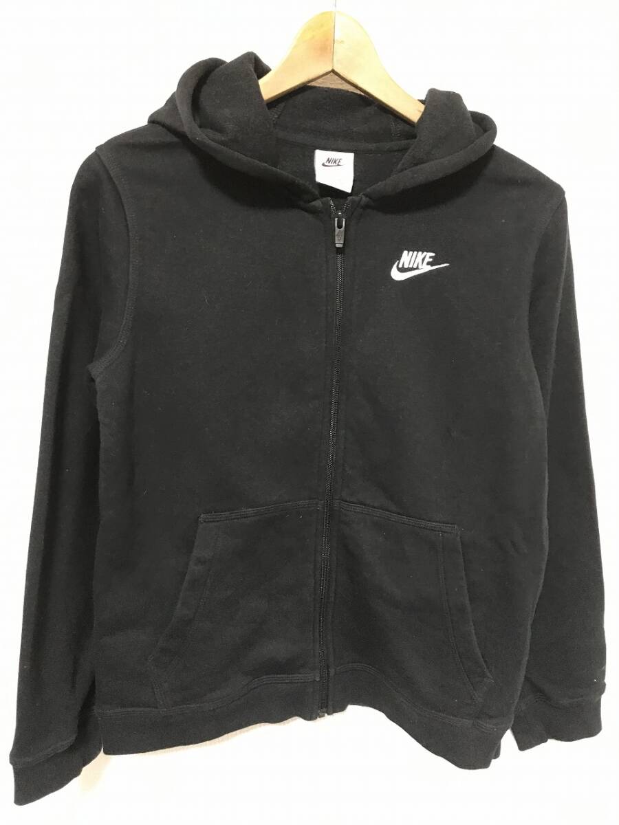 送無♪NIKE ナイキ♪ジップアップパーカー・ブラック・レディースL拍卖