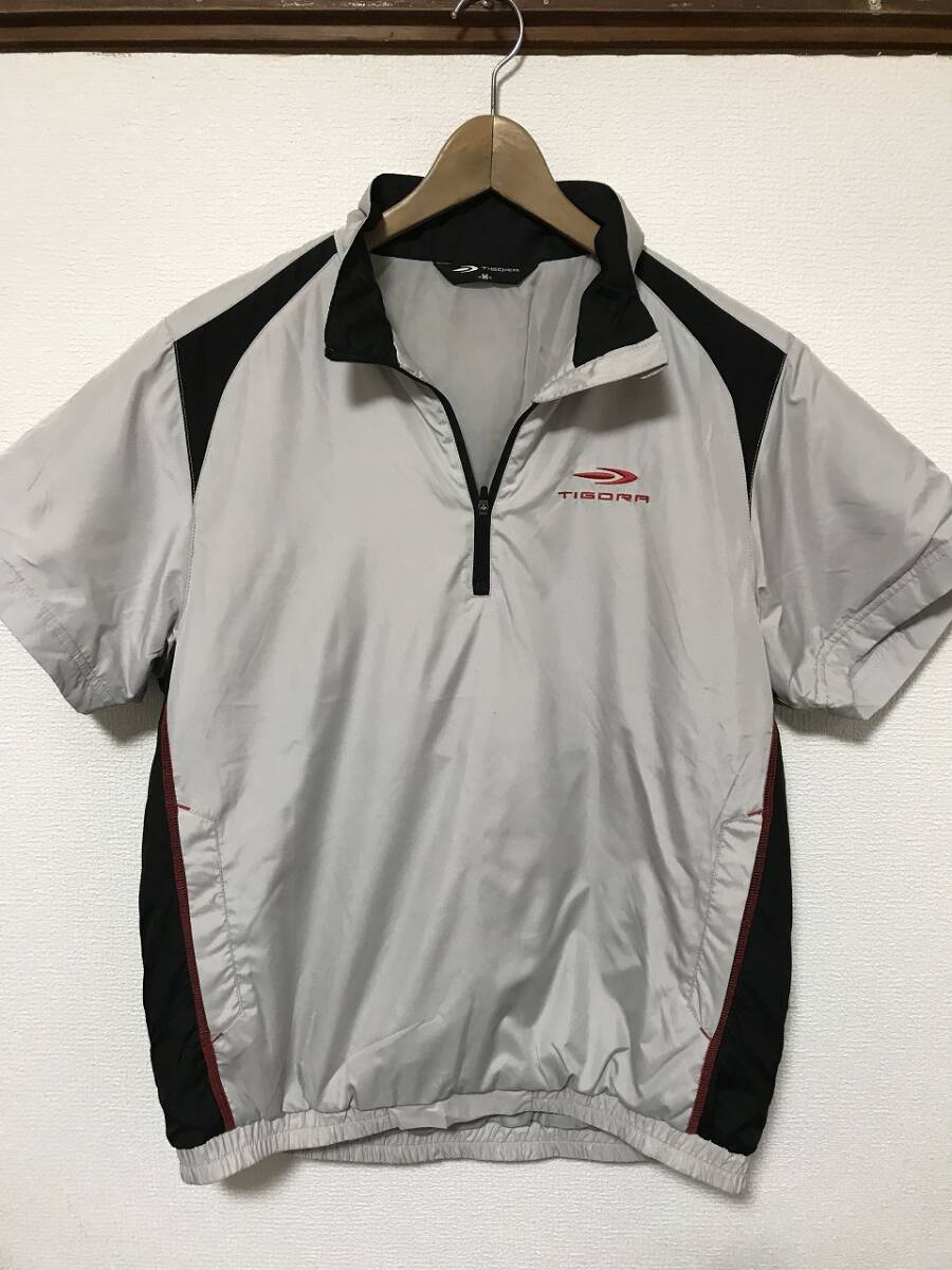 送無♪TIGORAティゴラ♪薄中綿入りハーフジップナイロン 長袖ライナー付き・M拍卖