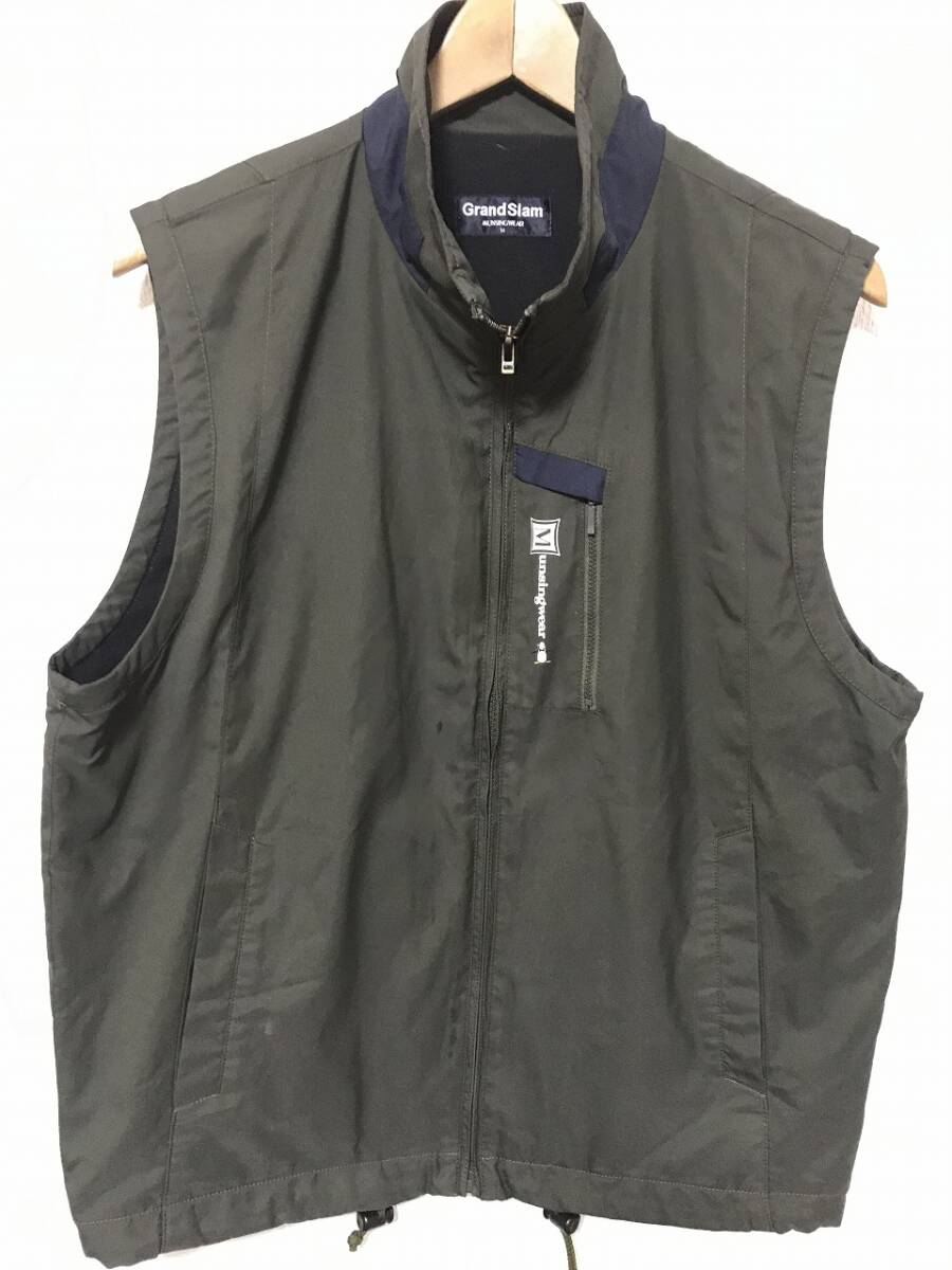 送無♪Munsingwearマンシング♪裏起毛ベスト・深緑・M拍卖