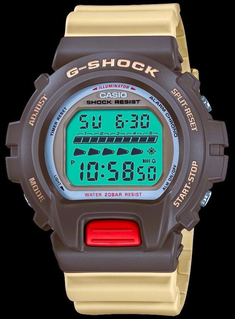 新品★CASIO G-SHOCK★限定Vintage product colors日本復刻版【DW-6600PC-5JF】Gバックライト仕様●正規アルミ缶ケース付き●セピアカラー拍卖