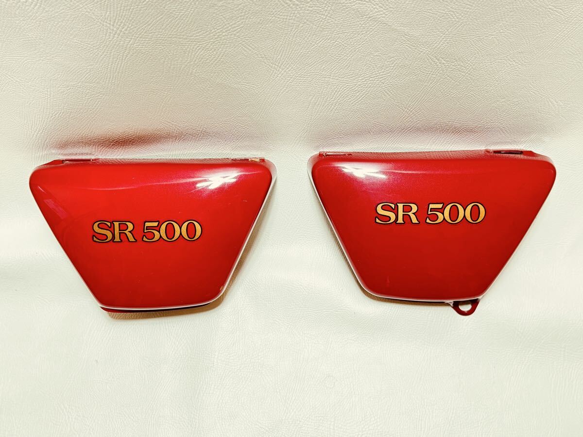 ヤマハ SR500 サイドカバー 1978 最初期 ノーマル ステッカー / SR オリジナル 外装 純正 カラー 重 クランク 当時物 はしご フレーム A7拍卖