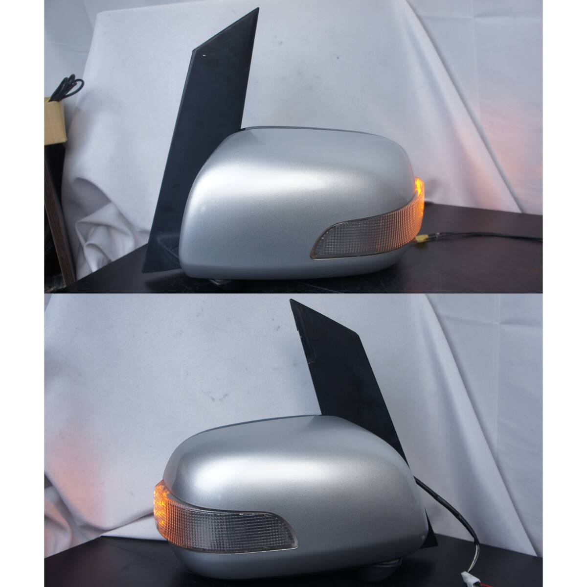 動作OK 左右 5+2P サイドミラー 1D4 シルバー AZR60G 後期 ノア ウインカー 参考 87940-28780-B0 87910-28800-B0 AZR65G ヴォクシー@13344s拍卖