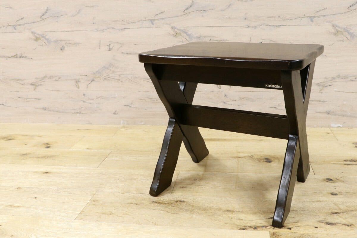 GMIH173E○karimoku / カリモク RUSTIC ルスティック スツール 椅子 花台 飾り台 ナチュラル シンプル ヴィンテージ拍卖