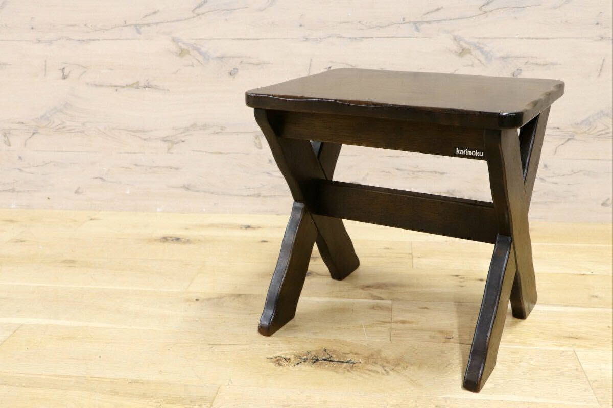 GMIH173B○karimoku / カリモク RUSTIC ルスティック スツール 椅子 花台 飾り台 ナチュラル シンプル ヴィンテージ拍卖