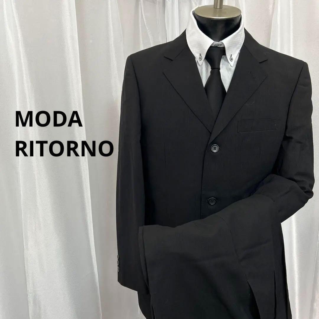 MODA RITORNO スーツ ブラック YA-L 背抜き 毛100% 137拍卖