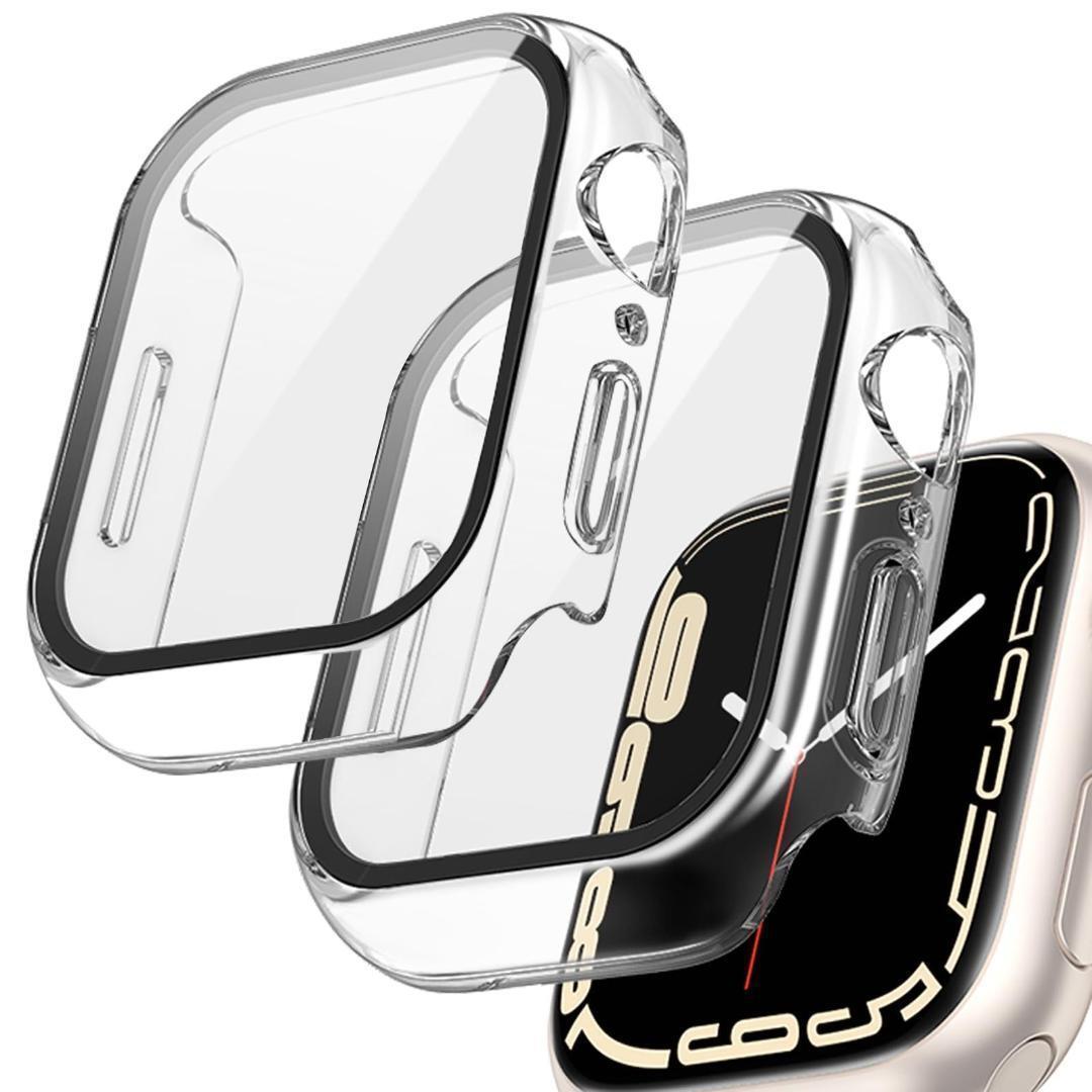 2個入 Apple Watch Series9.8.7 ケース 41mm クリア拍卖