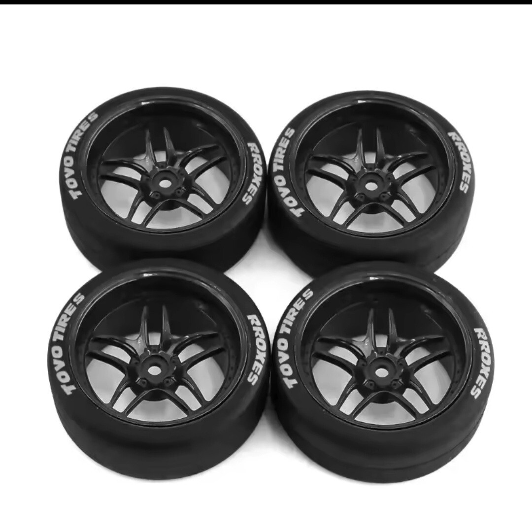 ●即決価格●送料無料●●ブラック●● ゴム グリップ タイヤ ホイール ⑤ TT02 TT01 サクラ D3 D4 D5 TB05 BL01ラジコン拍卖