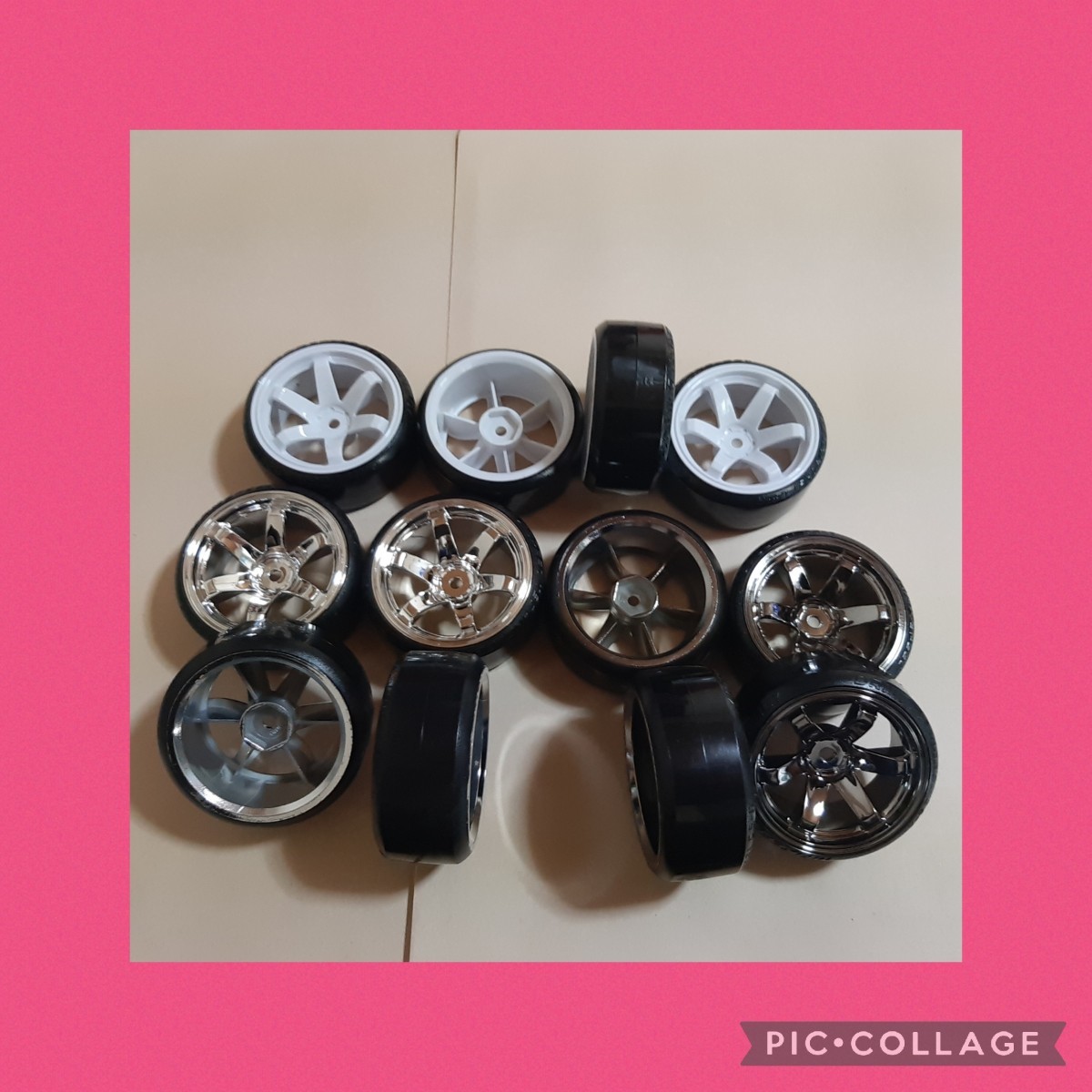 ●即決価格●送料無料●●3台分●●チタン銀白●● ドリフト タイヤ ホイール TT02 TT01 サクラ D3 D4 D5 ドリパケ YD-2 等ラジコンに拍卖