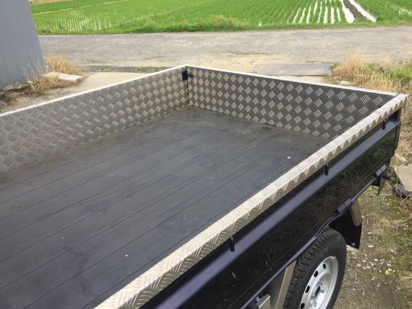 S500P/S510P用ハイゼットジャンボ 荷台あおりカバー内板一体式 アルミ縞板 (3辺セット)拍卖