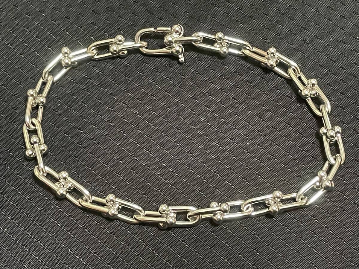 U字フック メンズ ブレスレット チェーン シルバー拍卖