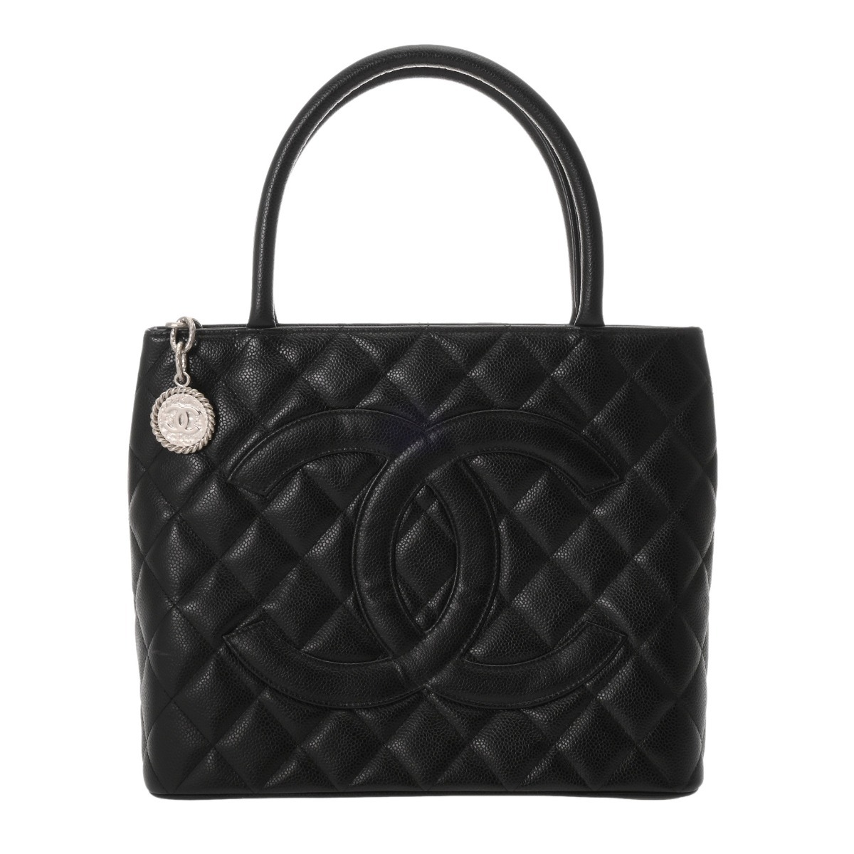 CHANEL シャネル 復刻トート ブラック A01804 レディース キャビアスキン トートバッグ ABランク 中古 銀蔵拍卖