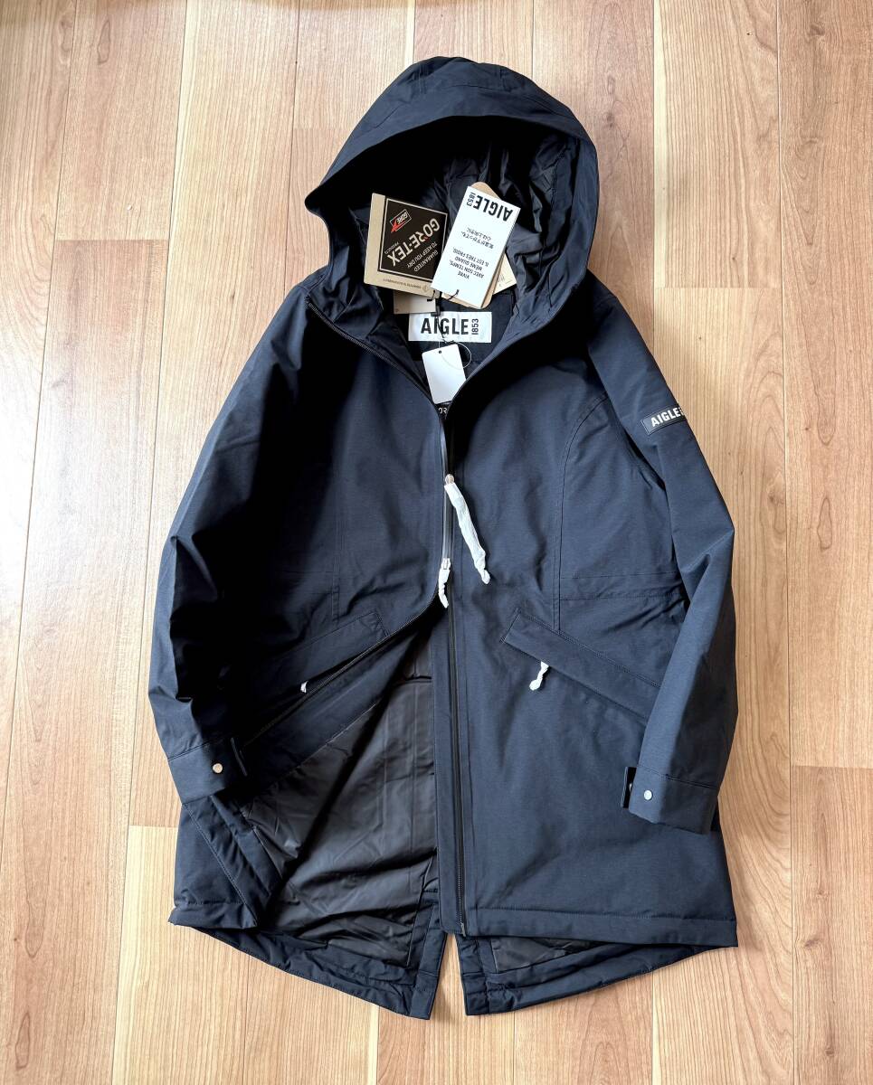 6.5万★激安・即決★ AIGLE / GORE-TEX プリマロフト 中綿 透湿 防水 防風 フィッシュテール フーデッド パディング ジャケット RP コート拍卖