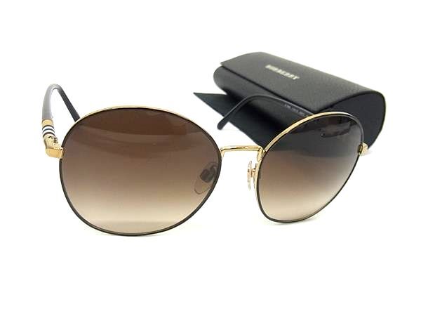 1円 ■新品同様■ BURBERRY バーバリー B 3094 1145/13 サングラス メガネ 眼鏡 メンズ レディース ブラック系×マルチカラー FS4477拍卖