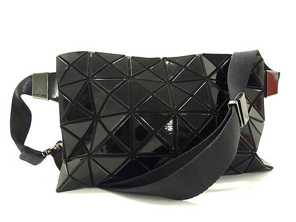 1円 ■美品■ BAO BAO ISSEY MIYAKE バオバオイッセイミヤケ プリズム PVC ボディバッグ ウエストポーチ ブラック系 FS4676拍卖