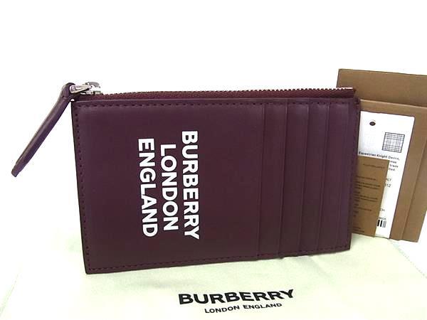 ■新品■未使用■ BURBERRY バーバリー フラグメントケース コインケース 小銭入れ カードケース カード入れ ボルドー系 FP4488拍卖
