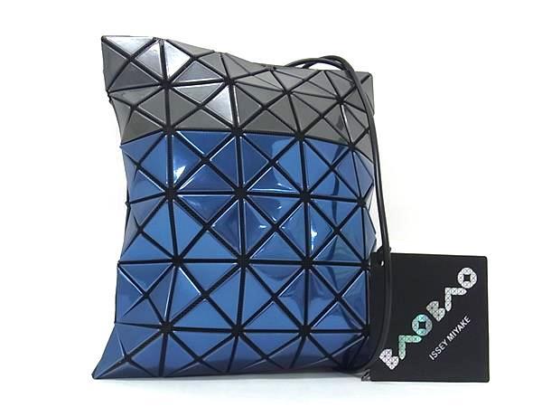■極美品■ BAO BAO ISSEY MIYAKE バオバオイッセイミヤケ プラチナムマーメイド PVC ショルダーバッグ 斜め掛け ブルー系 FS4677拍卖