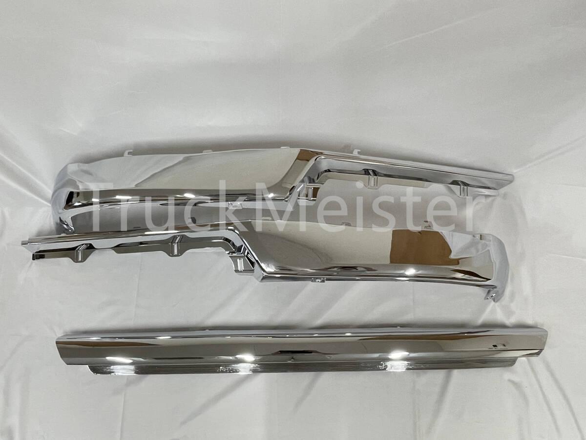 即納 日野 17プロフィア フロントバンパー用 メッキ リップ スポイラー ロータイプ 3分割セット拍卖