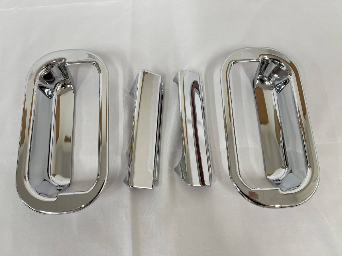 即納 三菱 ふそう NEW キャンター メッキ ドア ハンドル グリップ カバー 左右セット ノブ 前期 後期 標準 デコトラ H5.11~H14.6拍卖