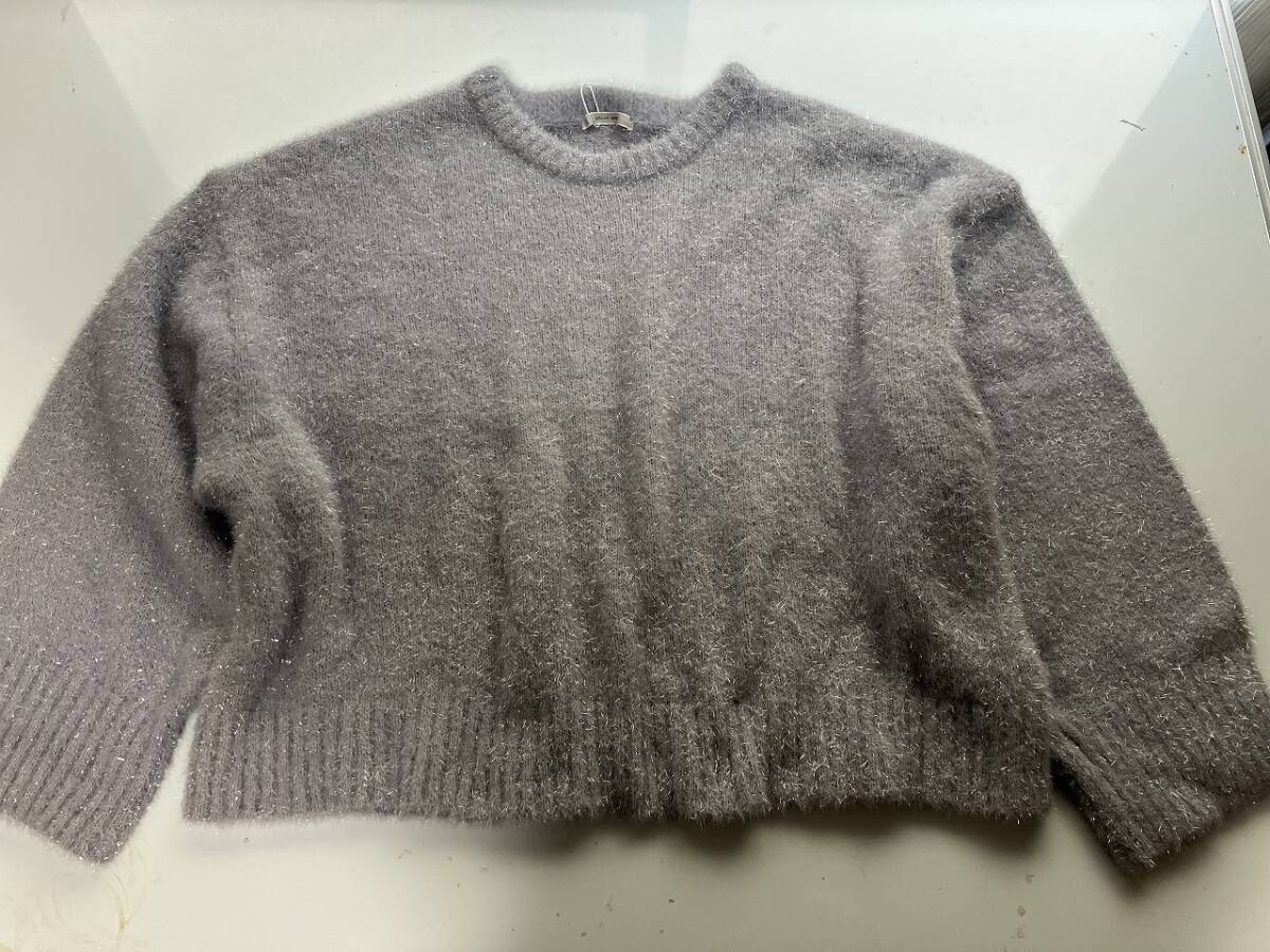 新品■大きいサイズ4L~5L■定番セーター■ライトグレー拍卖