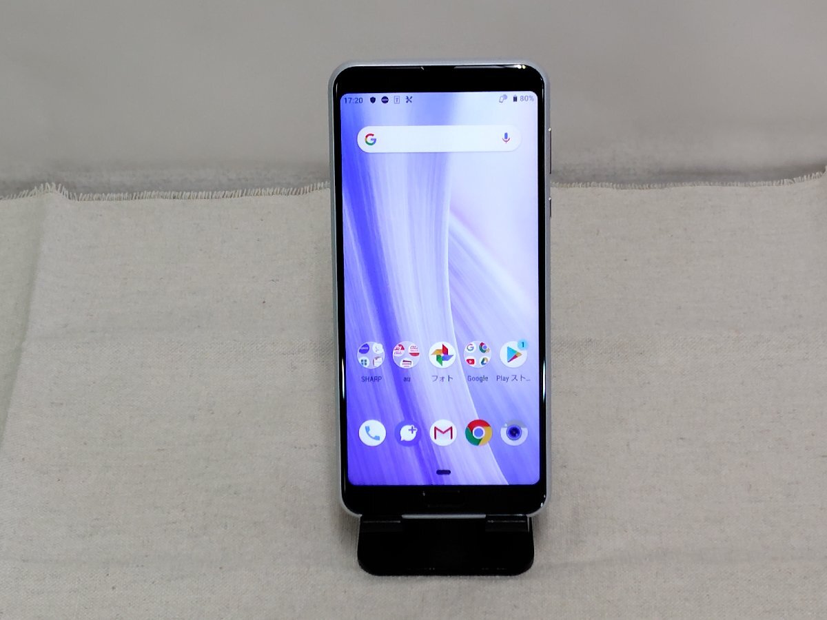 【展示デモ品/通電確認済み】中古品 SHARP AQUOS sense3 plus SHV46 ホワイト RAM/6GB ROM/64GB 利用制限判定/〇 本体のみ I711拍卖