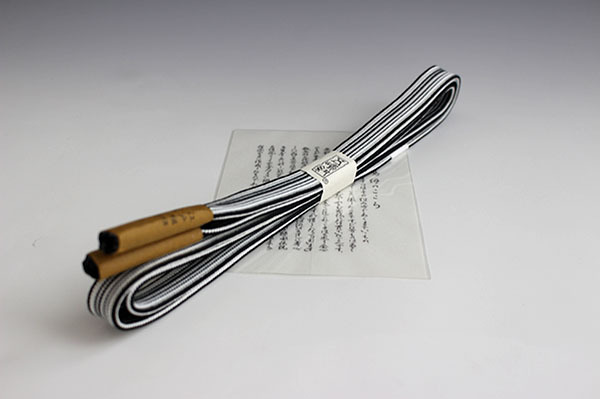 ●送料全国一律¥360● お洒落!! 無形文化財 【五嶋紐】 帯締め 3 白黒拍卖