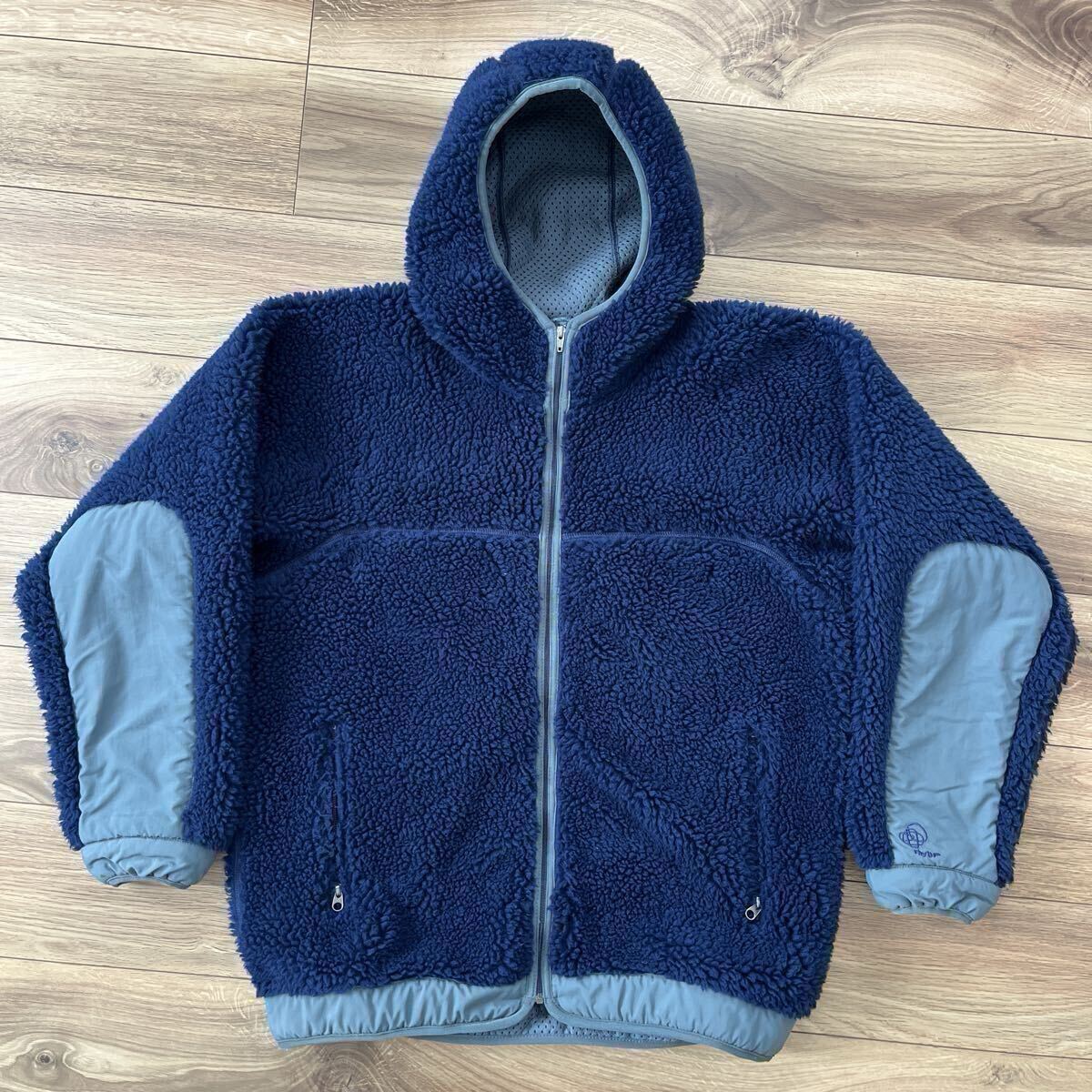 00's USA製 patagonia パタゴニア リズムフーディー 紺 ネイビー M フリース ジャケット拍卖