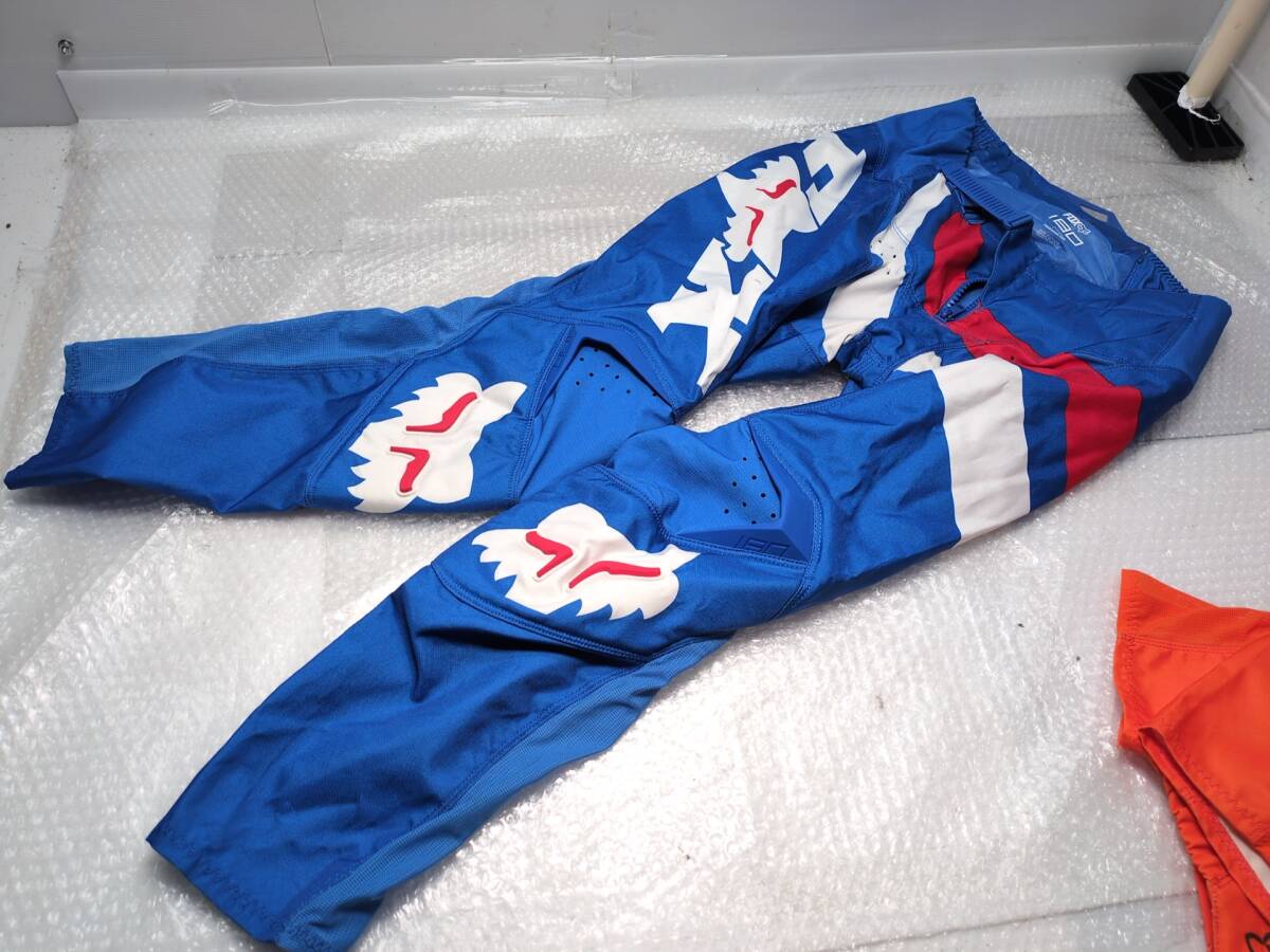 青 FOX RACING  FOX  フォックス 180 モトクロスパンツ 32インチ拍卖