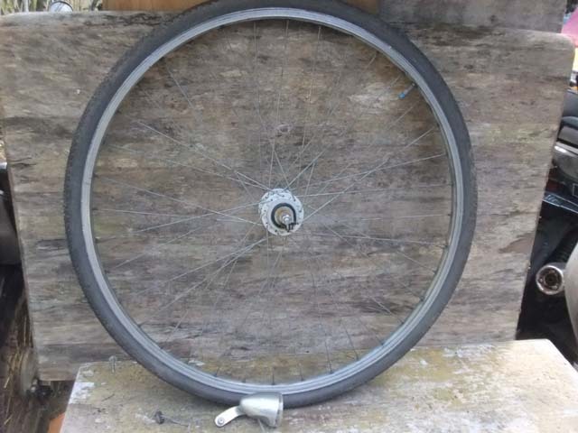 ★レストア・リペア用 らくらくオートライト 27インチ ホイールタイヤ付き LED 程度中 A-645 24104★拍卖