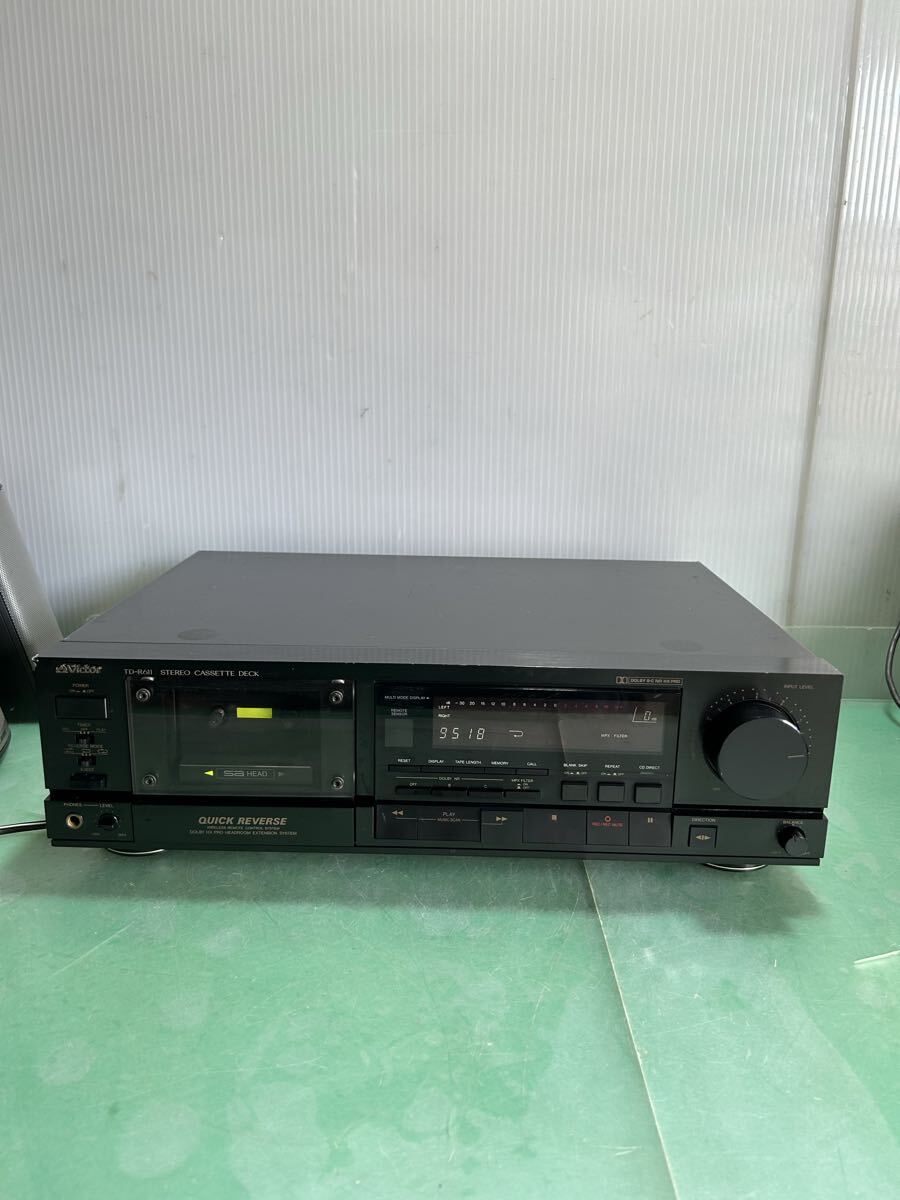 Victor ビクター ステレオカセットデッキ TD-R611 /通電確認済、カセット再生確認済、そのほか動作未確認ジャンク拍卖