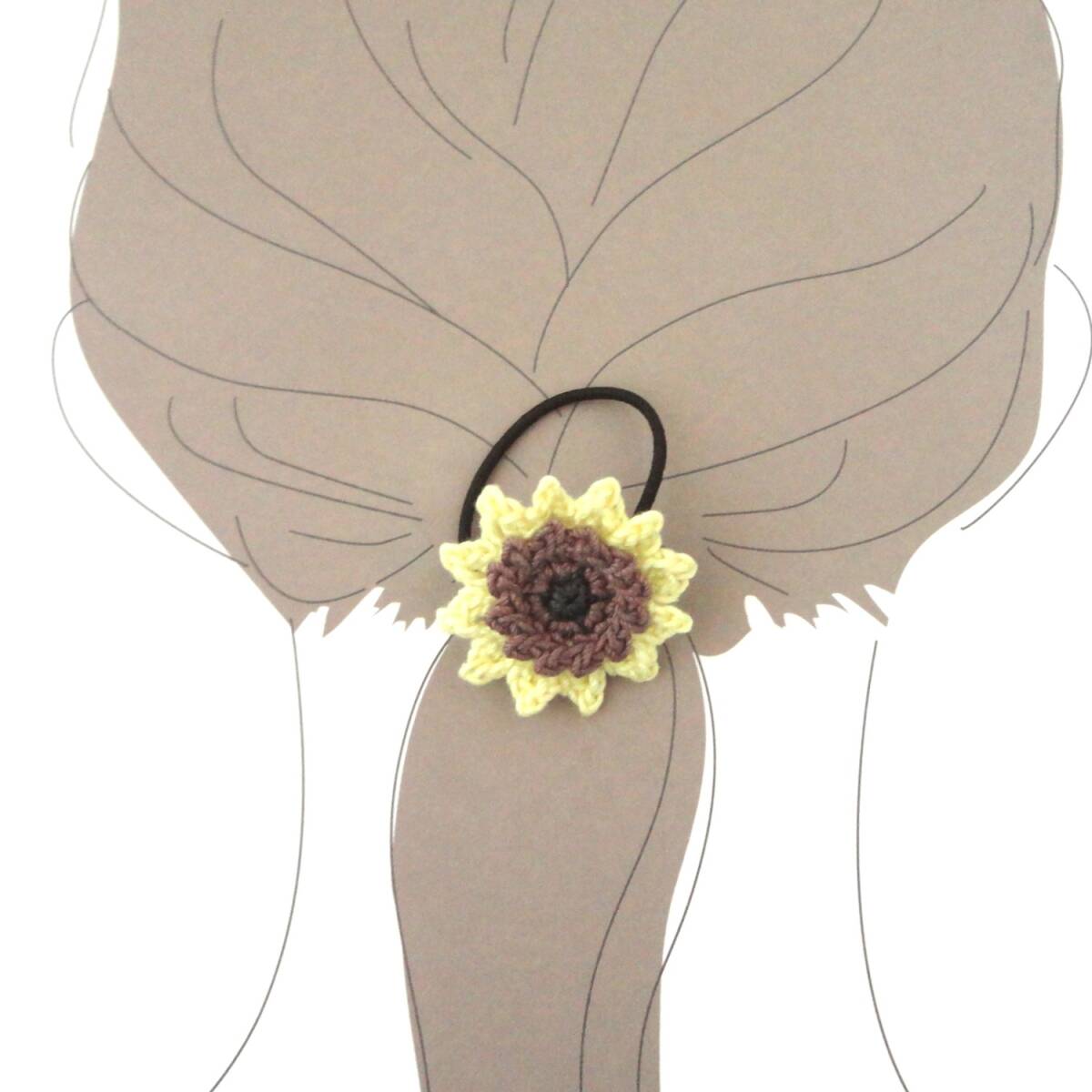 【2個セット】ひまわりのヘアゴム*ハンドメイド*ヒマワリ*向日葵*サンフラワー*b887*∵再販×20∵拍卖