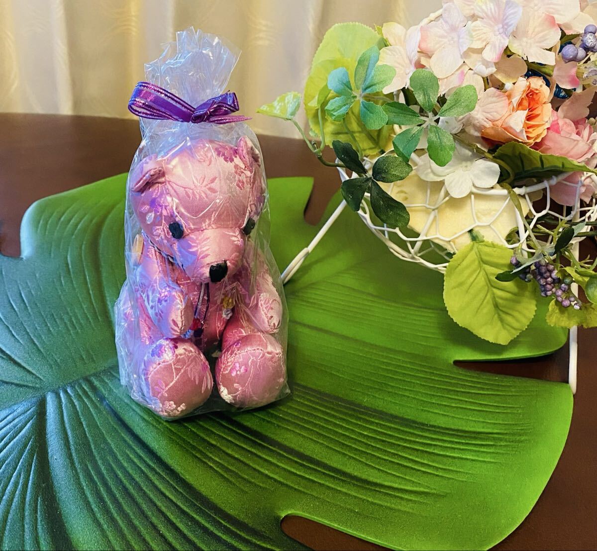 チャイニーズくま マスコットピンク拍卖