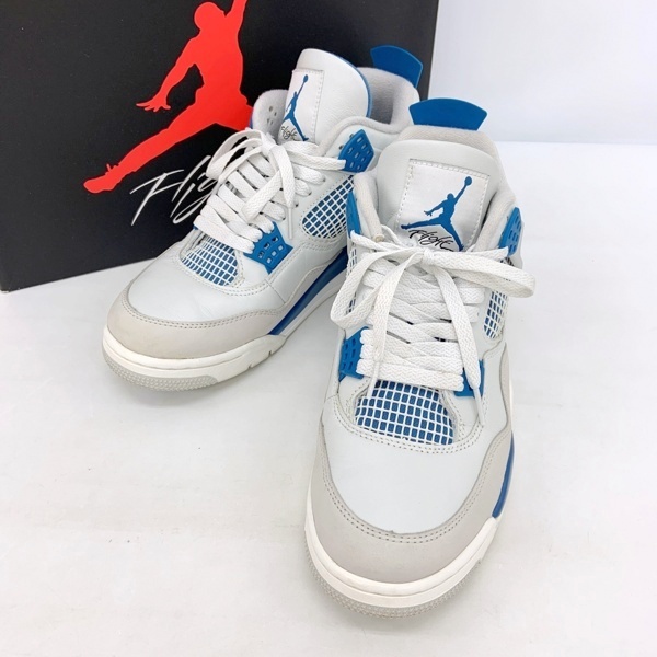 NIKE ナイキ AIR JORDAN 4 RETRO スニーカー FV5029-141 エアジョーダン 4 レトロ シューズ メンズ 27.5cm ホワイト ブルー 靴 DF16856■拍卖