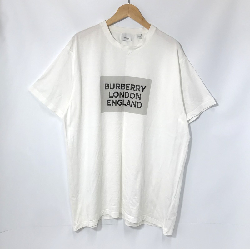 BURBERRY Tシャツ 半袖 カットソー ロゴプリント TEE クルーネック ショートスリーブシャツ 古着 Lサイズ バーバリー トップス A11275◆拍卖