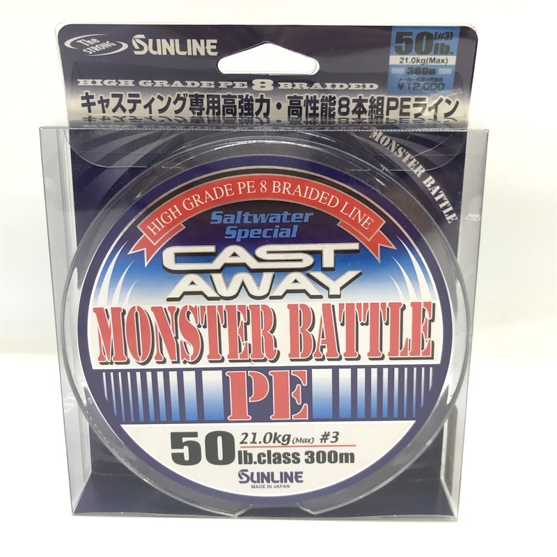 SUNLINE サンライン ソルトウォータースペシャル キャストアウェイ モンスターバトルPE 60lb 300m 4号 釣具 釣り糸 ルアー釣り ◇TA3265拍卖