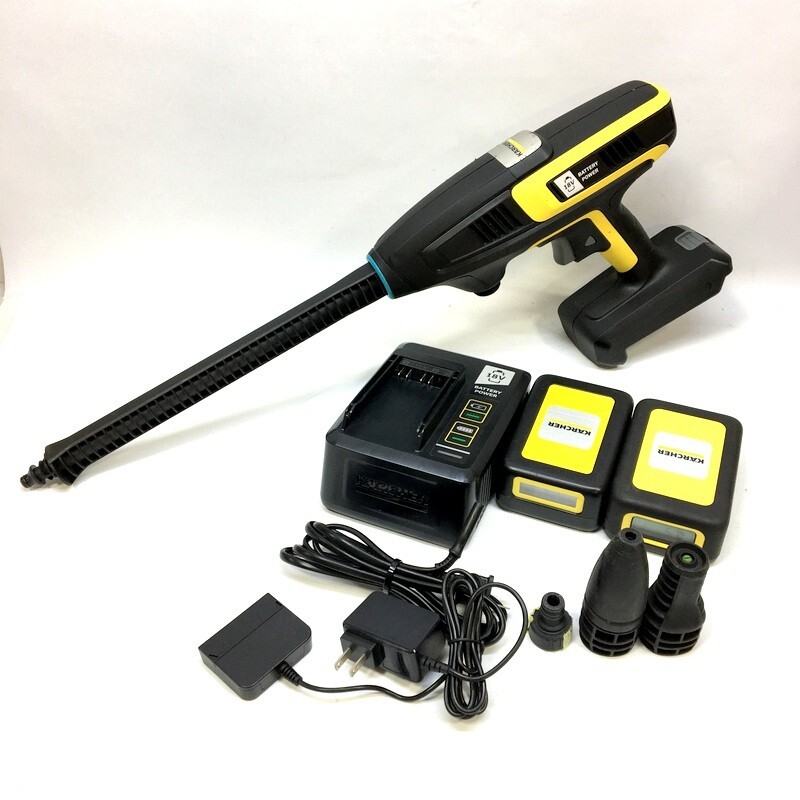 KARCHER ケルヒャー モバイル高圧洗浄機 KHB6 充電式 バッテリー2個+充電器 18V 50/60Hz 小型 軽量 洗車 掃除 清掃 △ DW3491拍卖