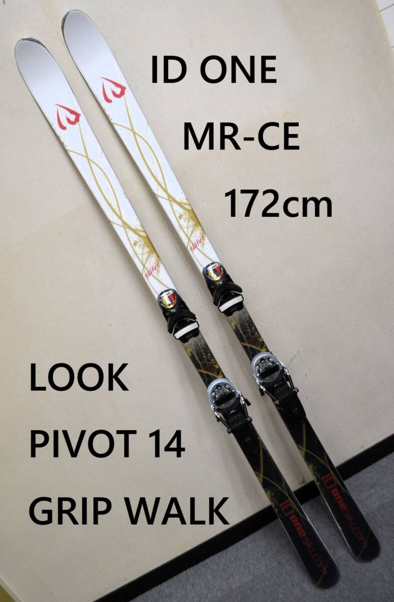 ID one MR-CE シグネチャー 172cm モーグルスキー LOOK PIVOT 14 GRIPWALK ターンテーブルビンディング付 中古 IDone GW拍卖
