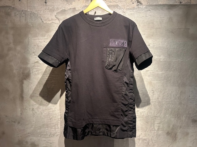♪送料無料★DIOR × sacai★名作コラボ★半袖カットソー★Crew Neck Tee★異素材★ディオール × サカイ★2021AW★213J669A0554★黒★S♪拍卖