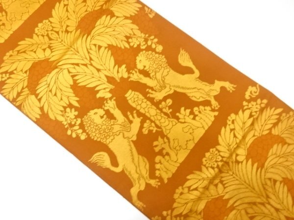 ys7502951; 宗sou 向かい獅子に葡萄模様織出し袋帯【着】拍卖