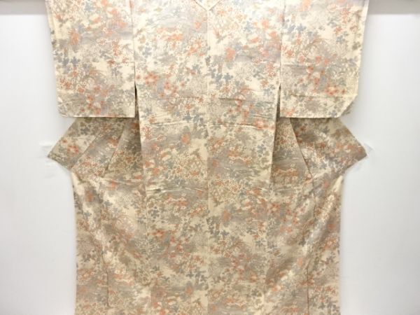 ys7509410; 宗sou 未使用品 尾長鳥に草花模様小紋着物【着】拍卖