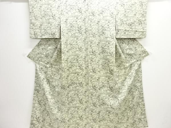 ys7522430; 宗sou 縮緬地菖蒲模様小紋着物【着】拍卖