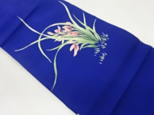 ys7326379; 宗sou 塩瀬金彩手描き草花模様名古屋帯【着】拍卖