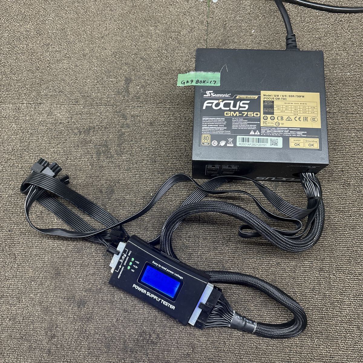 GK9 BOX-17 激安 PC 電源BOX SSeasonic FOCUS GM-750 SSR-750FM FOCUS GM-750 750W 80PLUS GOLD 電源ユニット 電圧確認済み 中古品拍卖