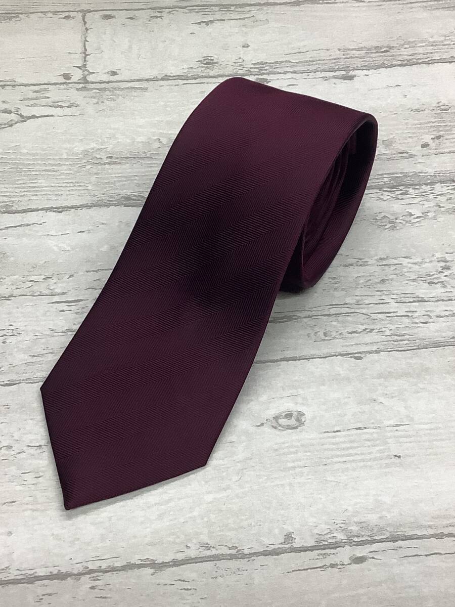 新作 新品未使用 シルク100%  ヘリンボン無地 参考上代3,900〜5,900円 お買い得サービス ワイン系拍卖