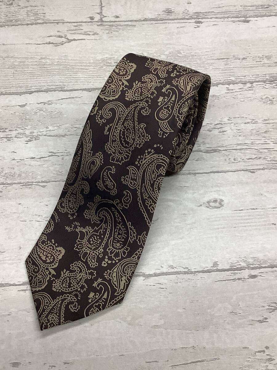 新作 新品未使用 シルク100% 参考上代3,900〜5,900円 お買い得サービス 茶系ベースペイズリー拍卖