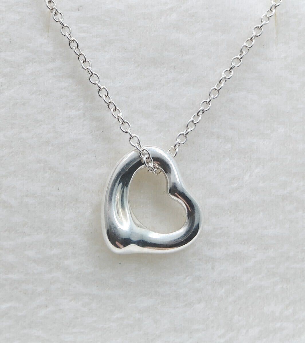 新品 未使用 正規品 ティファニー tiffany&co. ネックレス オープンハート 1.1センチ スモール拍卖