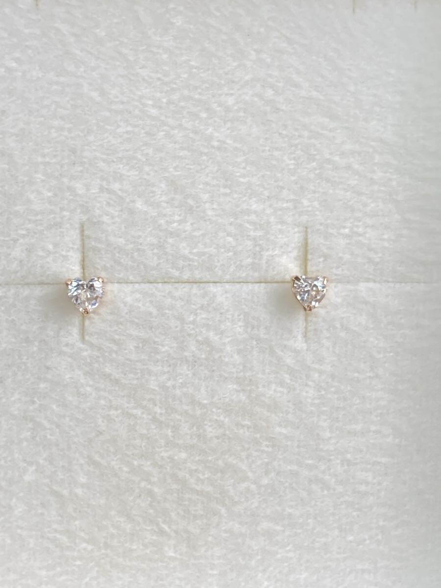 新品 正規品 4℃ ヨンドシー ネックレス ◎プレゼント ◎ピアス k10 ゴールド ダイヤモンド 箱紙袋リボン ハート拍卖