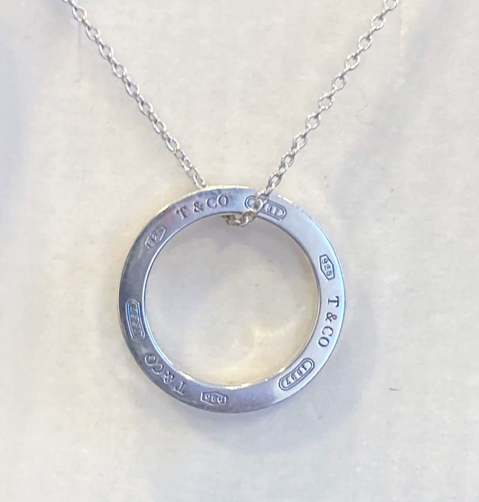 新品 未使用 正規品 ティファニー tiffany&co. ネックレス シルバー 1837 サークル ペンダント リング拍卖